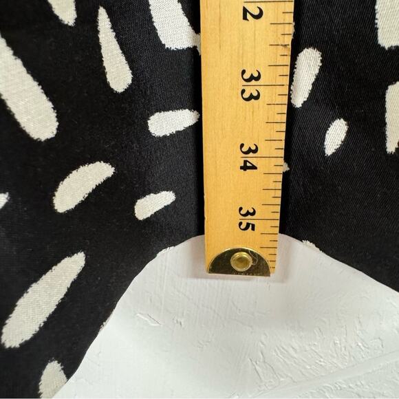 Rickie Freeman Teri Jon Black & White Polka Dot Fit & Flare Cocktail Dress 10 - Picture 9 of 14